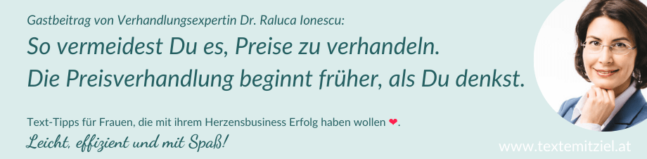 Preise verhandeln vermeiden So kannst Du es vermeiden, dass Deine Preise verhandelbar erscheinen.