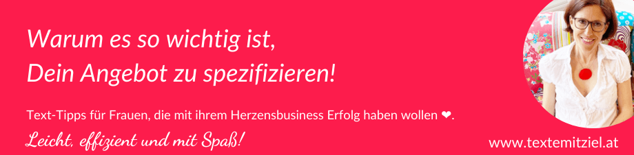 Angebort spezifizieren Warum es so wichtig ist, Dein Angebot zu spezifizieren.