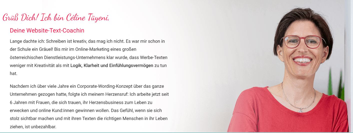 Landing Page erstellen Über mich Füge in Deine Landingpage einen Über-mich-Abschnitt ein
