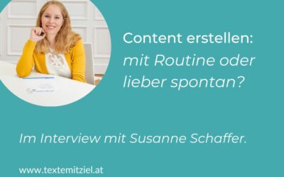 Content erstellen: mit Routine oder lieber spontan?